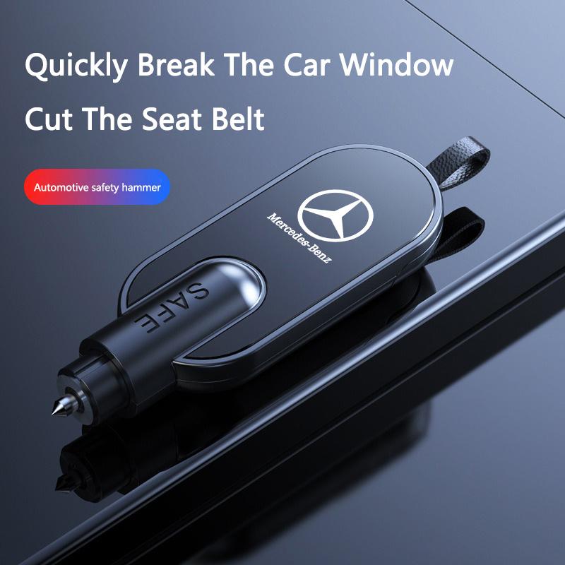 2 In 1 Car Safety Hammer Window Breaker Seat Belt Cutter Portable Emergency Survival Tool For Mercedes Benz GLC GLA GLB GLE GLS NP1