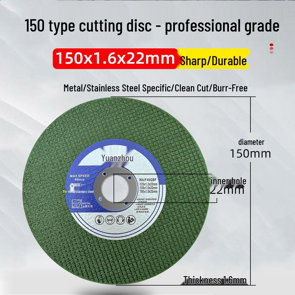 125/150/180 Cutting Disc for Angle Grinder - Resin Grinding Wheel for Stainless Steel and Metal Polishing