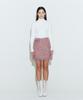 Chaenyuyog Fringe Tweed Mini Skirt [Pink]