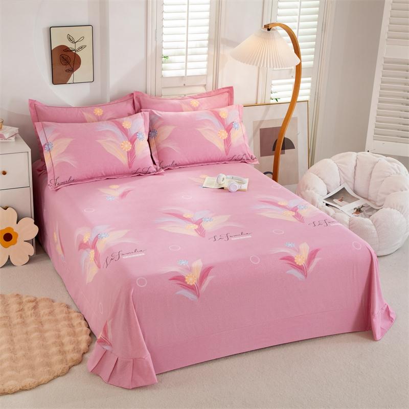 

Элегантный комплект постельного белья с цветочным узором, простыни размера «queen size» с наволочками, приятный для кожи комплект постельного белья из хлопка с цветочным принтом 245x250cm 3Pcs