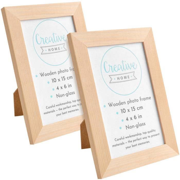Photo Frame - Creative Home - 10x15cm - Natural Pine Wood - Unpainted - Wall-mounted