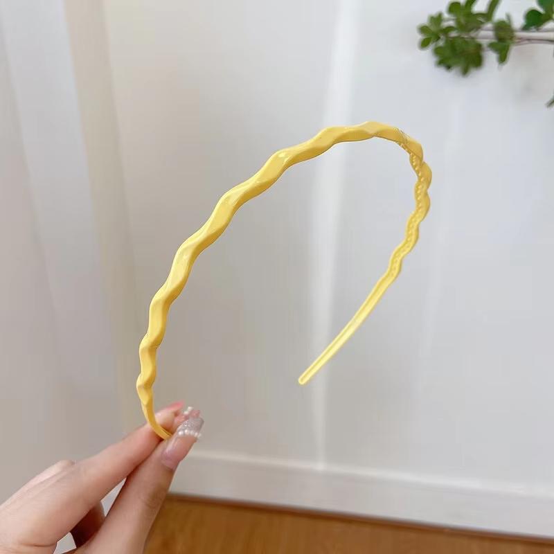 1/6pcs Summer Children's Headband Candy Colored Wavy Pattern Headband Comfortable To Wear Versatile For Daily Use