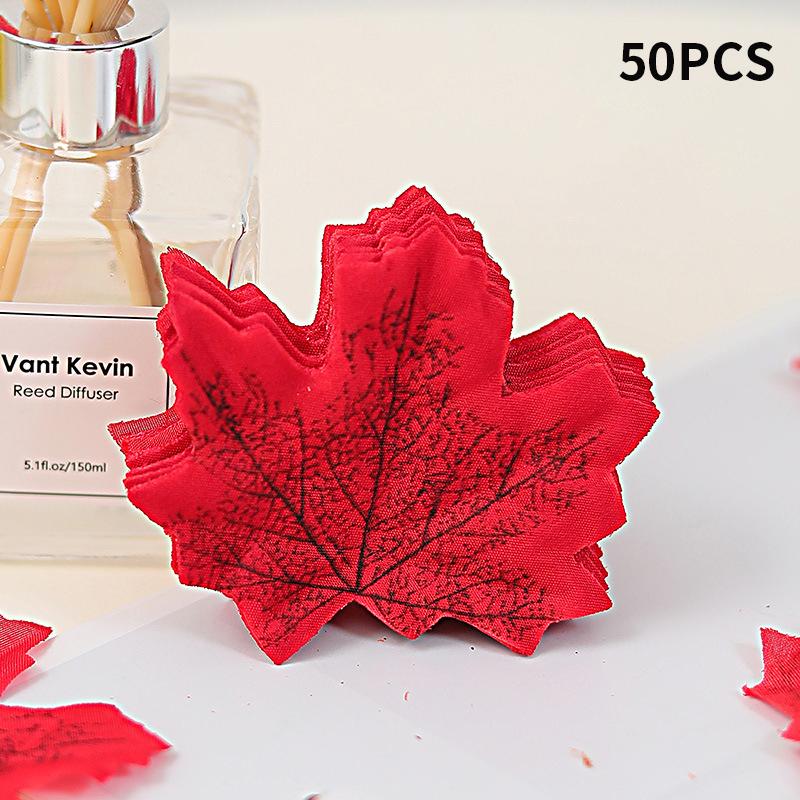 Artificial Maple Leaves Silk Fake Autum Leaves Party Thanksgiving Halloween Festival Autumn Home Decor Wedding Photography Props