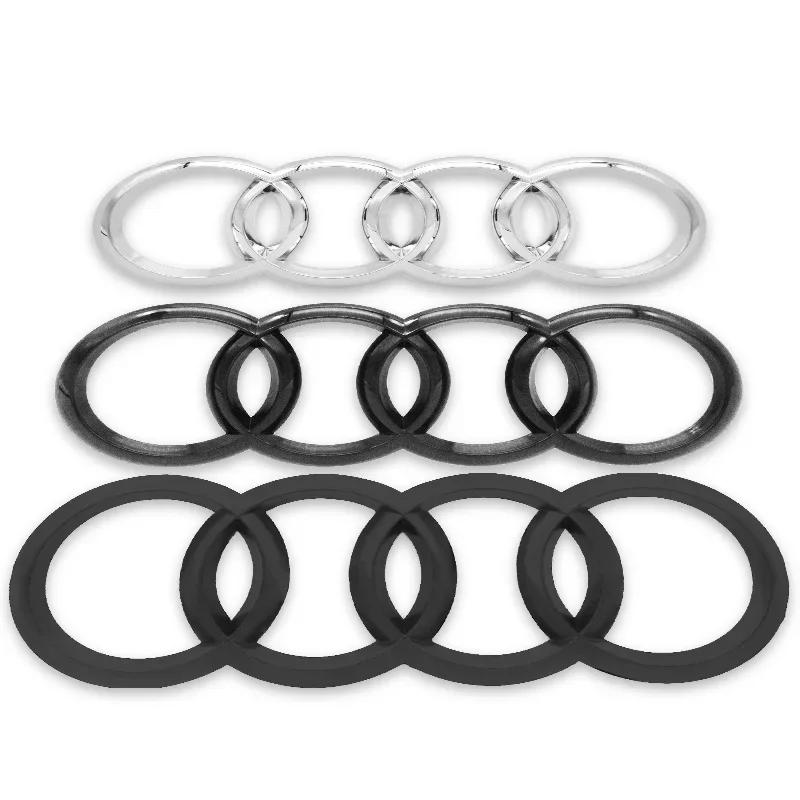 4 Ring ABS Car Hood Front Bonnet Grill Rear Trunk Emblem Logo Badge Sticker For q2  A4 A5 A6 A7 S3 S4 S5 S6 RS3 RS4 RS5 RS6 Q3