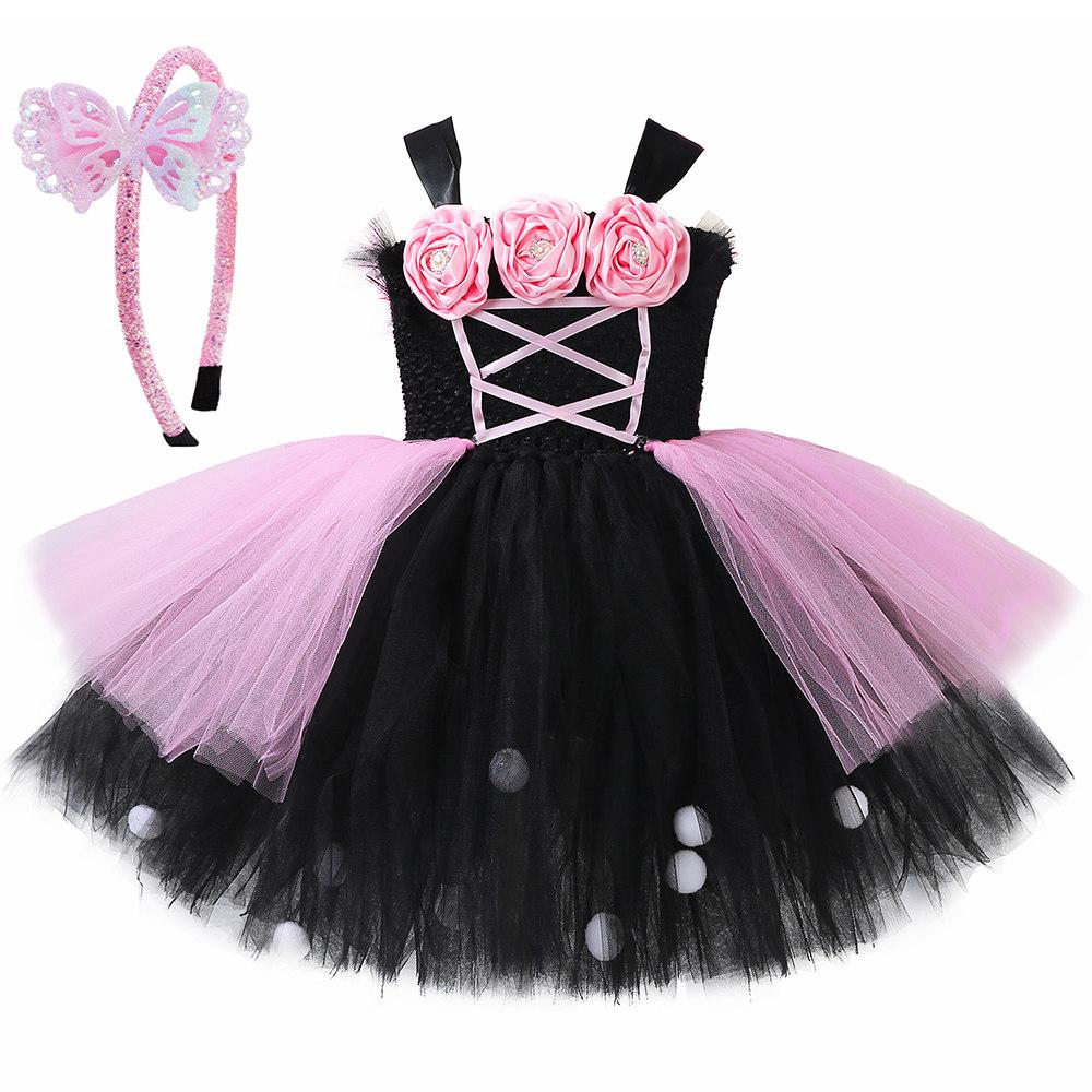 Colorful Butterfly Fairy Costume for Girls Fancy Tulle Princess Tutu Dress Baby Halloween Carnival Birthday Dress Up Outfits