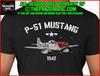 P-51 Mustang T-Shirt WWII US Aircraft Version 2