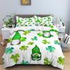 Kids Cartoon Bee Gnomes Duvet Cover King Size White Daisy Floral Bedding Set Honey Bee Comforter Cover For Boys Girls