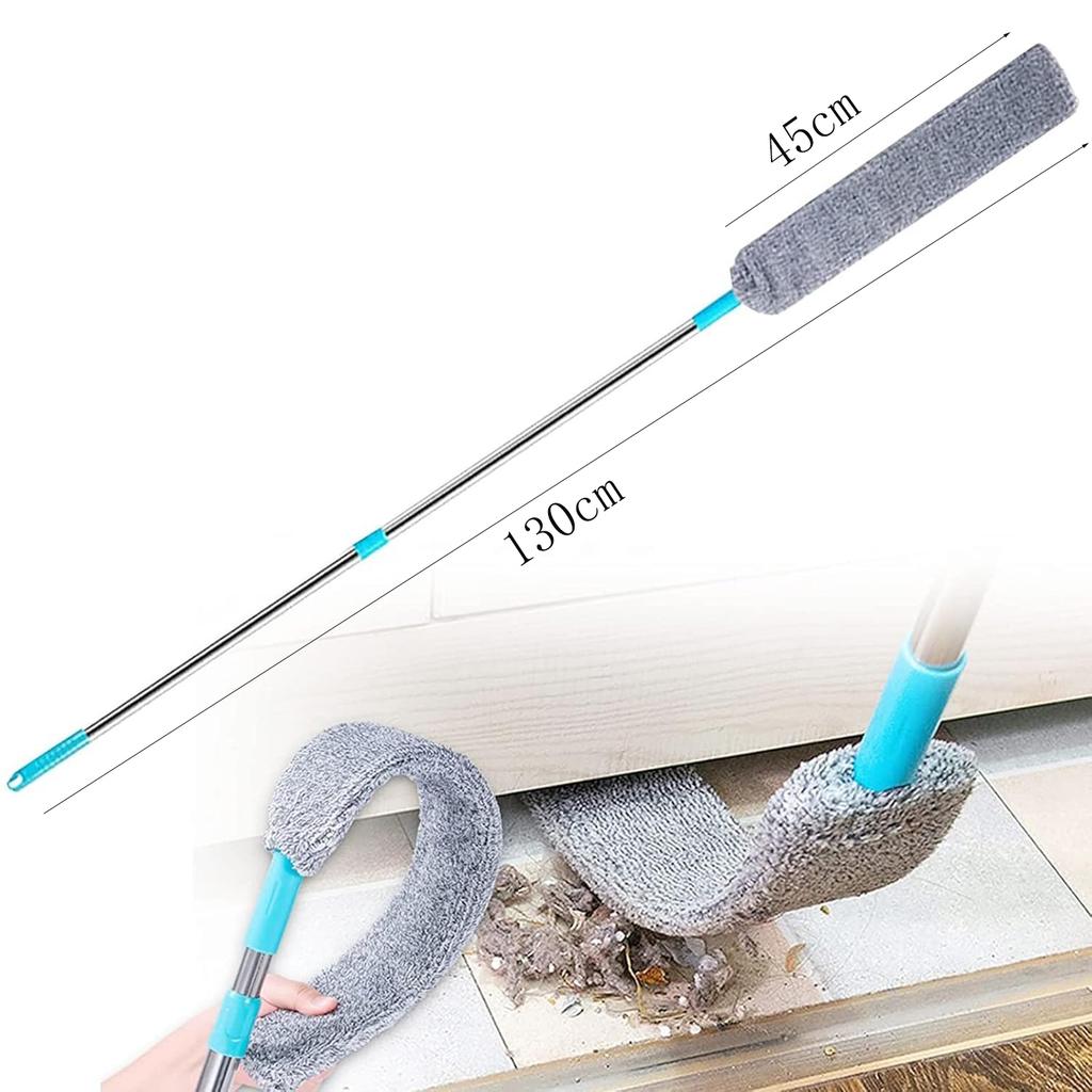 1/2/3pcs Cloth Retractable Dust Cleaner Under Appliance Microfiber Furniture Bedroom Sofa Bottom Household with Pole Washable