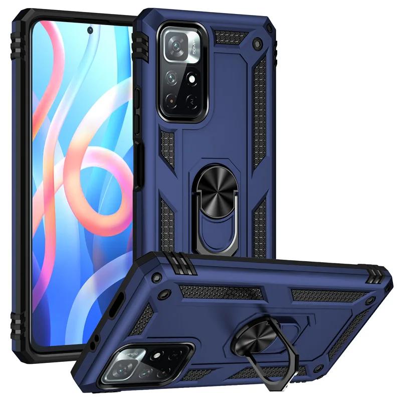 Shockproof Armor Bumper Case pro Xiaomi Redmi Note 12 11 11S 10 9 Pro Max 11T 10T 11A 12C 10C 10S 5G A1 X4 X5 kovový kryt kroužku