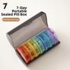 Moisture-proof Travel Pill Box Large Compartments Daily Pill Case  At Time First Aid Kit