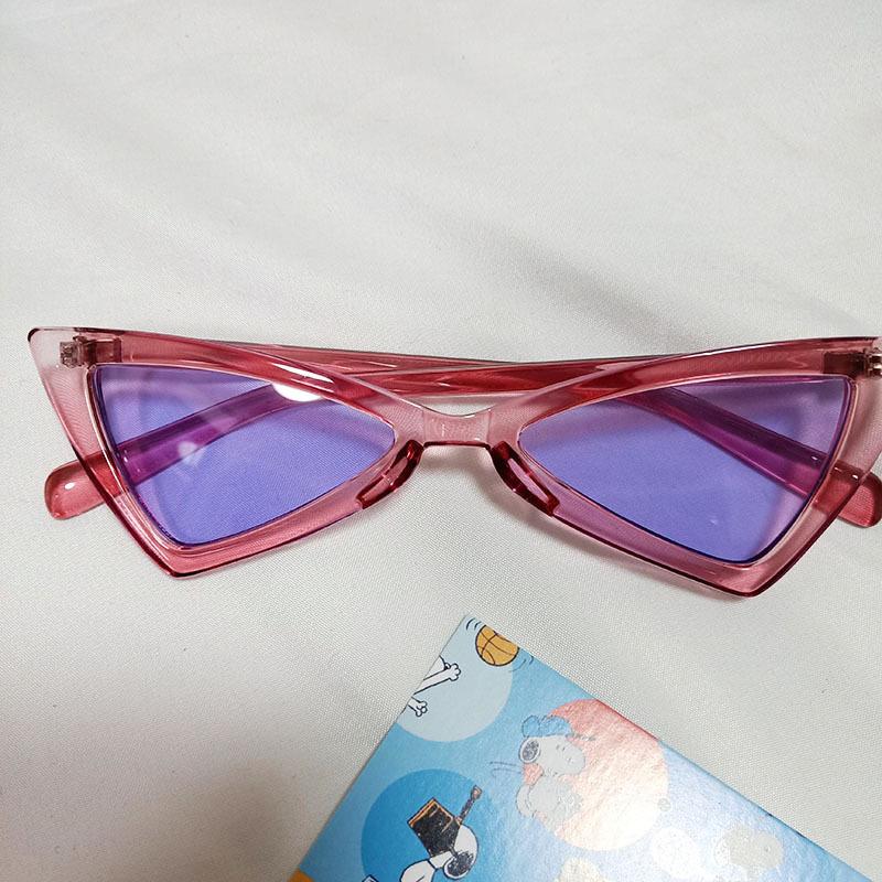 Sexy Cat Eye Triangle Sunglasses Retro Female UV400 Sun Glasses Streetwear Fashion Trendy Eyewear
