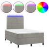 VidaXL Slatted Bed Base with Mattress and LED, Upholstered Bed, Double Bed, Adult Bedroom Interior Bed, 3136053