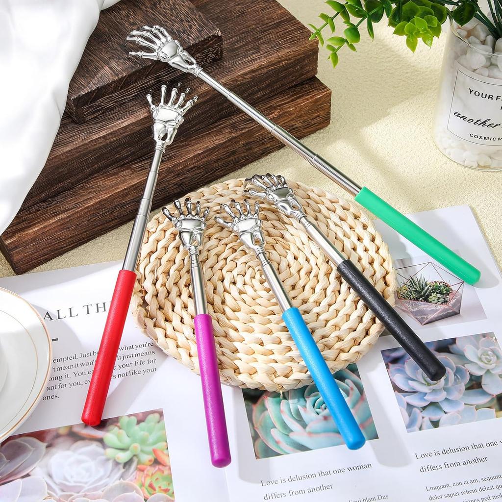 Extendable Telescoping Back Scratchers Long Reach Metal Claws Portable Handheld Backslapper for Ultimate Relaxation