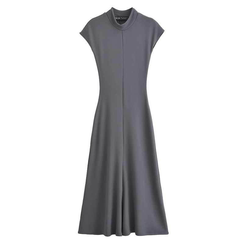 Kaslead New Arrival Women's Clothing Fashion Style Silm Soft Plaid Sleeveless Drop Shoulder Dress 5584174