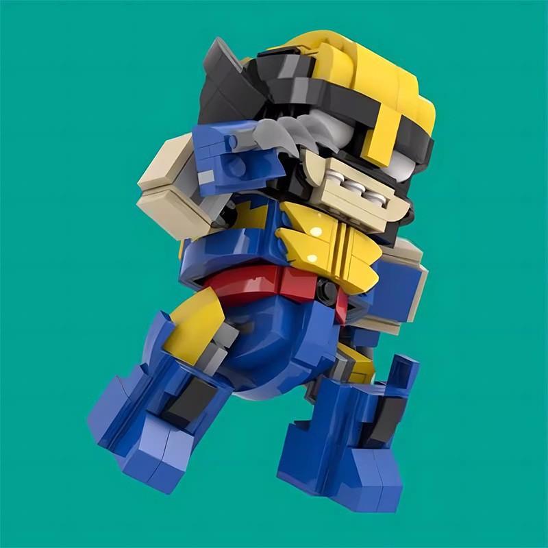 M Small Particle Building Block Marvel Wolverine, Compatible With Lego Assembled Toys Movie Periphery Children'S Educational Toys
