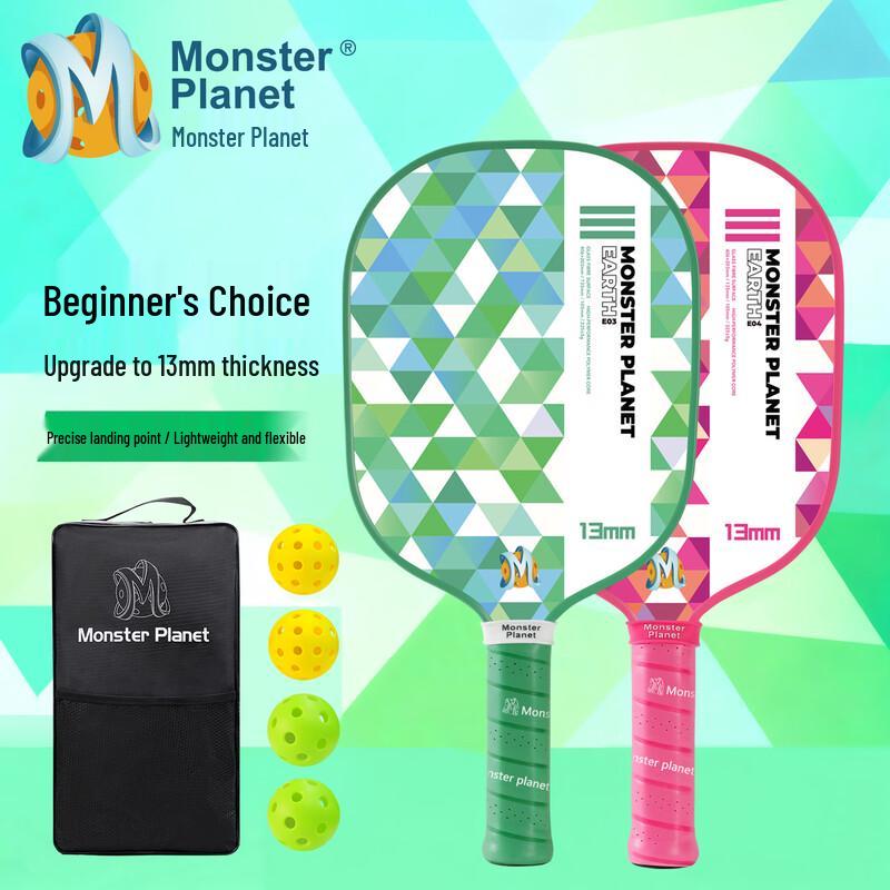 

Monsterplanet Earth Edition 13mm Pickleball Paddle Set