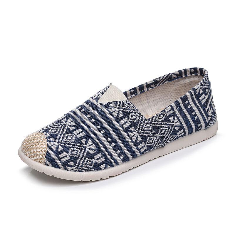 Новая женская парусиновая обувь весна дышащая женская обувь для девочек слипоны балетки лоферы женская повседневная обувь zapatos mujer WSH4532 35 2980₽