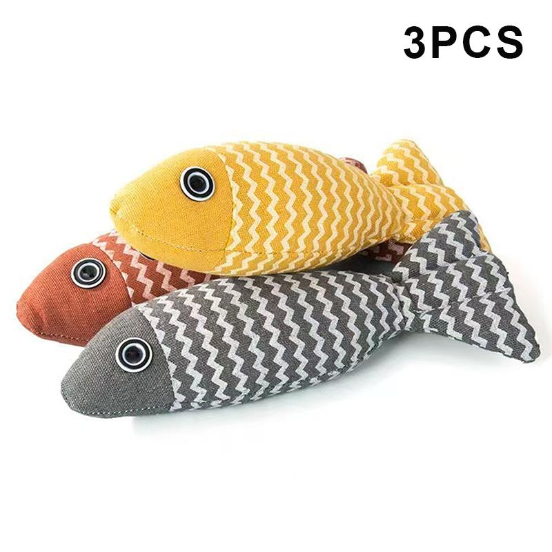 2/3Pcs Fish Shaped Catnip Cats Toy Plush Cat Companion For Kitten Teeth Grinding Pillow Chewing Toy Claws Thumb Bite Pet Gift