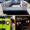2pc Red/White 16LED 4"Inch Truck Round Trailer Brake Stop Turn Signal Tail Light