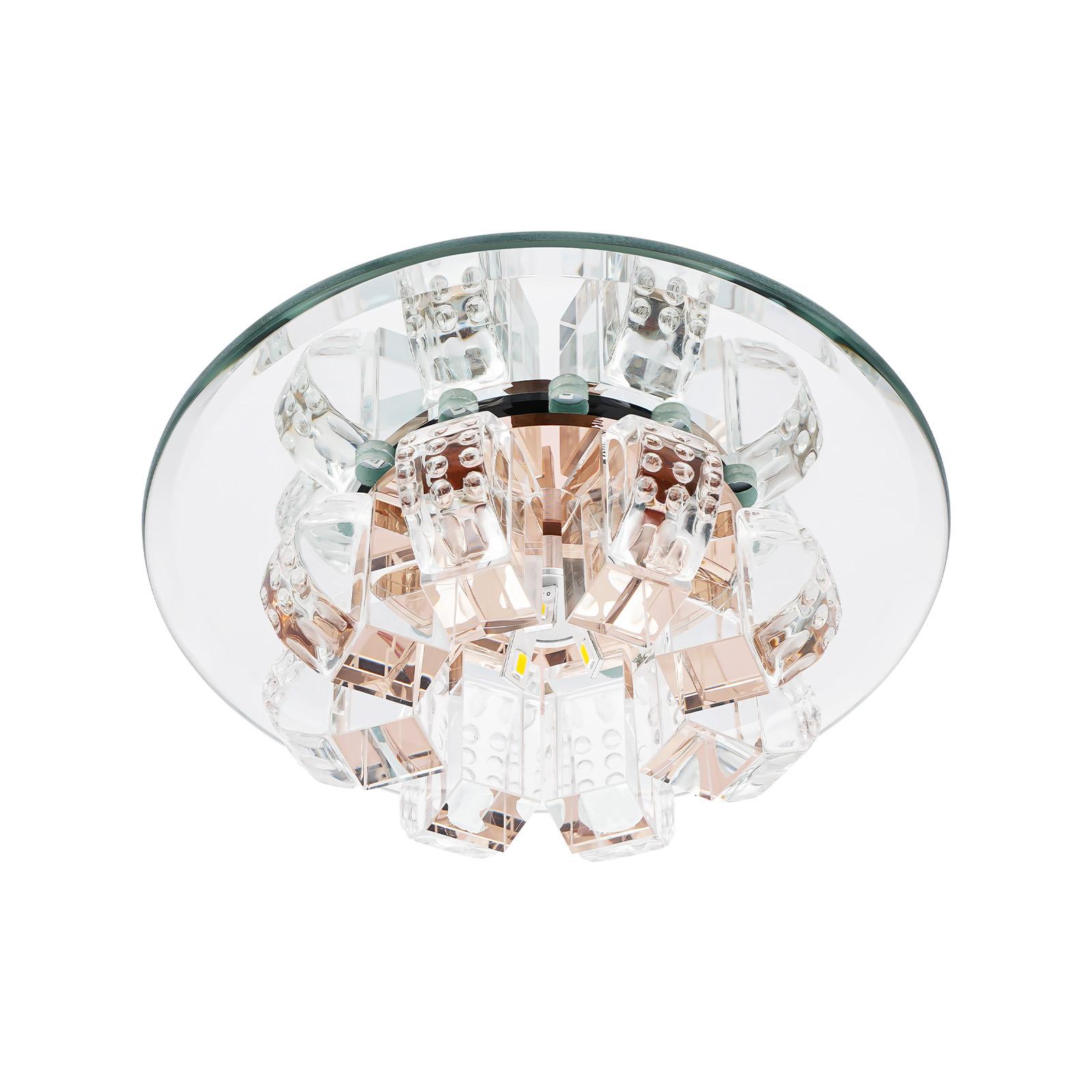 

Современный хрустальный потолочный светильник 9 Вт светодиодный светильник заподлицо, регулируемый 3000-6500K, для спальни, гостиной, кухни, прихожей чистый