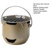 Mini Charcoal Stove Stainless Steel Portable Oven for Tea Making Efficient Heating Lightweight BBQ Stove for Indoor Outdoor Use