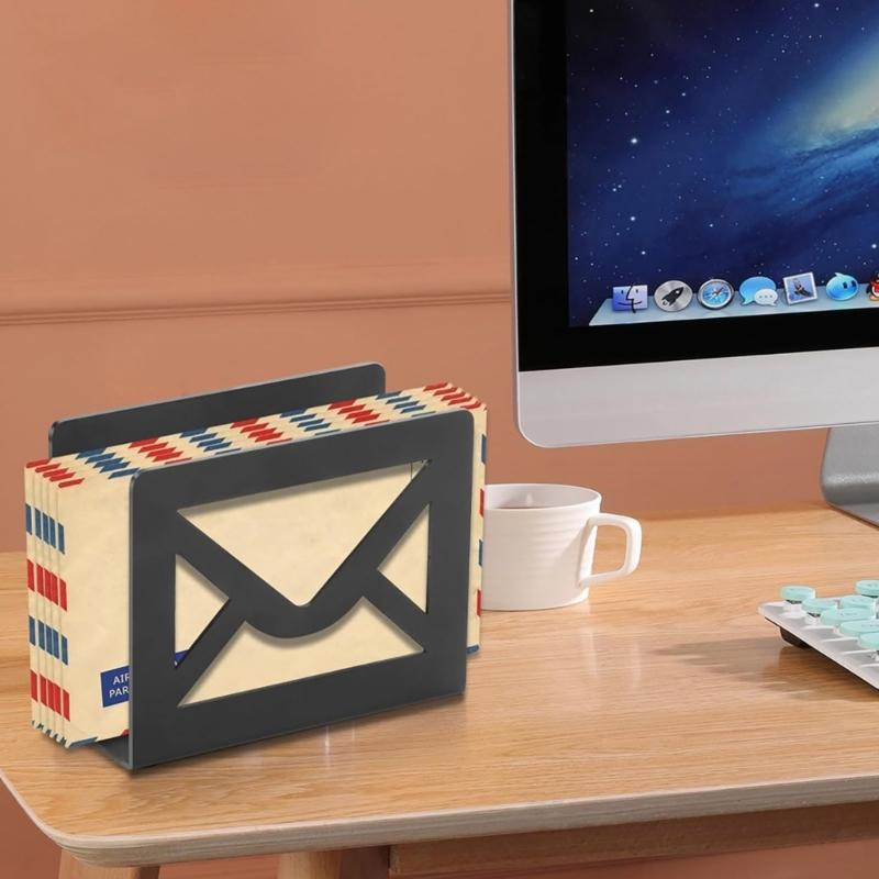 Stylish Desktop Metal Letter Organizers Practical Desk Organizers for Letter and Envelopes in Homes Office Setting
