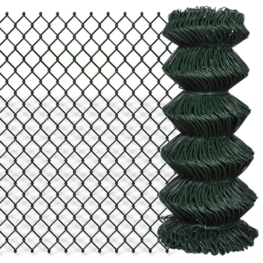 Steel Mesh Fence 0.8 x 15 m Green