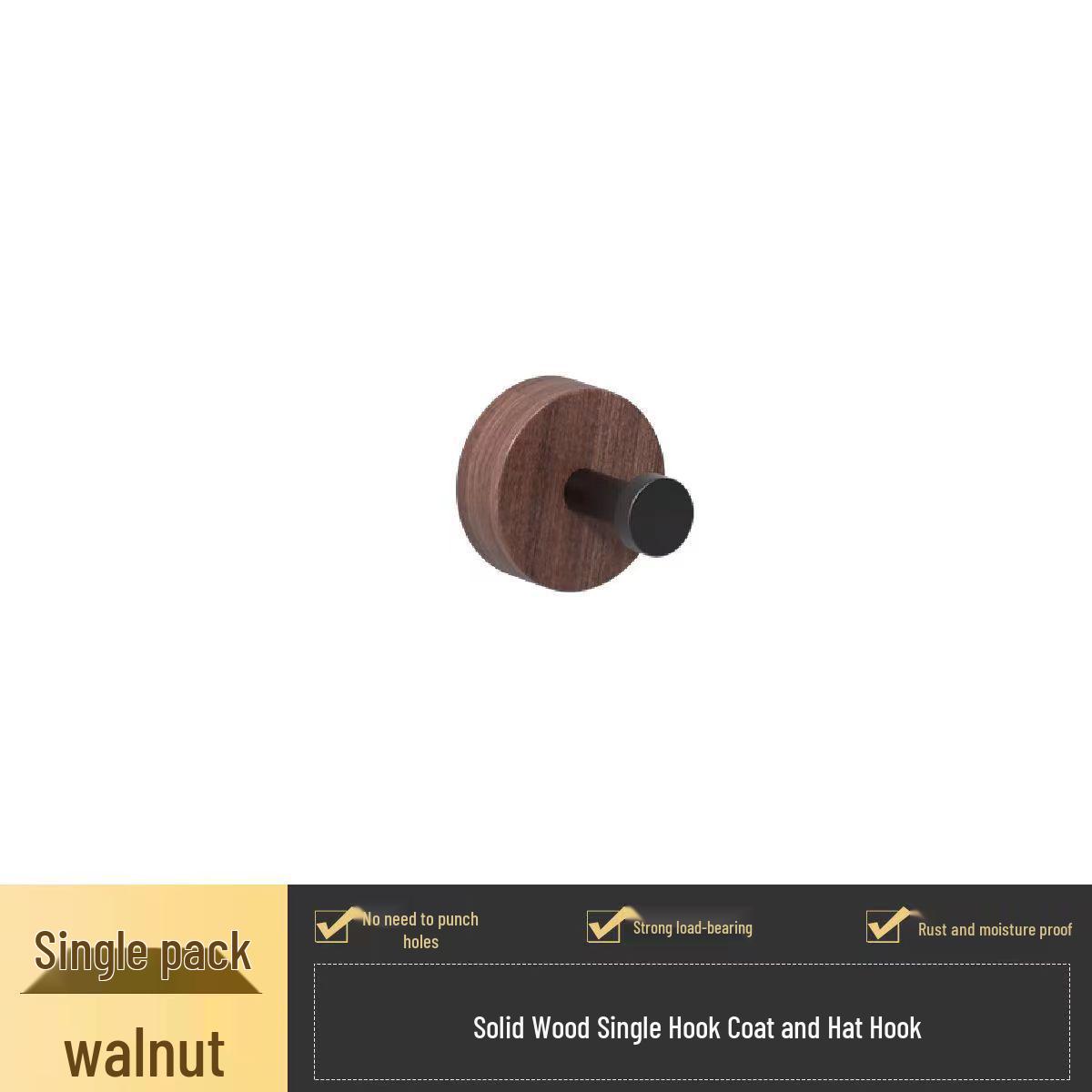 

Вешалка для одежды и шляп из массива дерева с крючками - стиль бревна для декора спальни, ванной комнаты, прихожей или отеля.