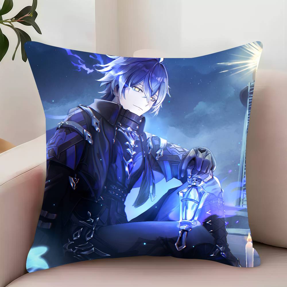 Flins Genshin Impact  Pillow Case Decor Protective Covers Comfortable soft for Sofa Living Room Home office