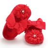 Baby Soft Sole Shoes for Infants Toddler First Walkers Lightweight Comfortable Breathable Material with Decorative Bow and Flower Design
