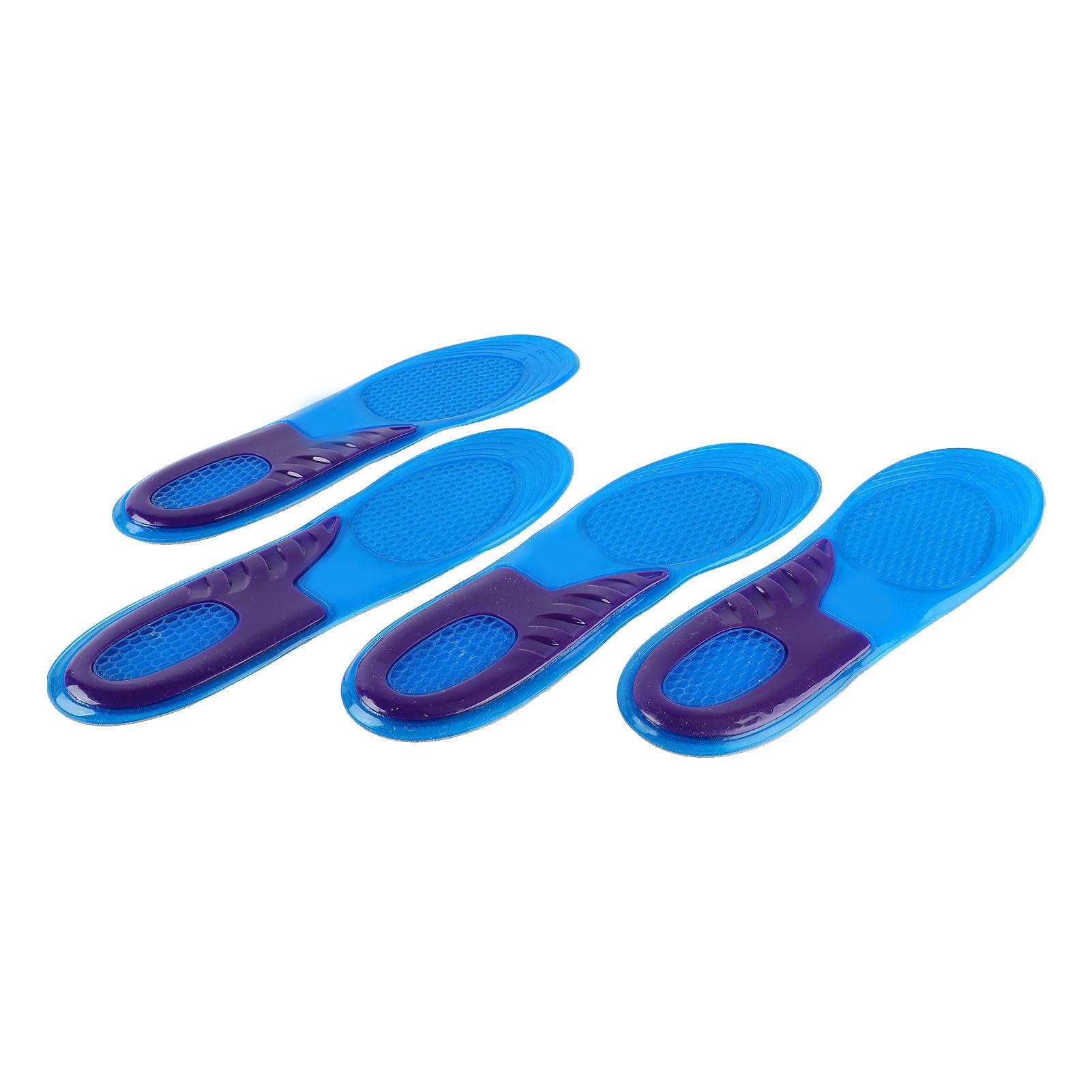 

2 Pairs Silicone Insoles Soft Shock Absorption Ventilate U Shaped Heel Cup Design Sports Insole for