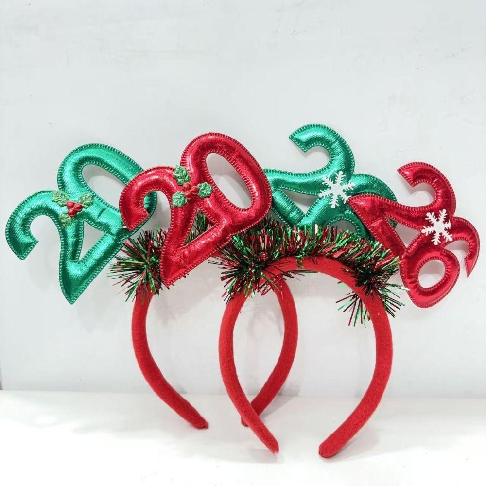 Sequin 2026 New Year Headbands Star Colorful Glitter Headwear Number Headpiece New Year Hair Hoop New Year Photoshoots