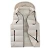 Winter hooded vest men's fattened vest down cotton piled thickened warm new trendy vest
