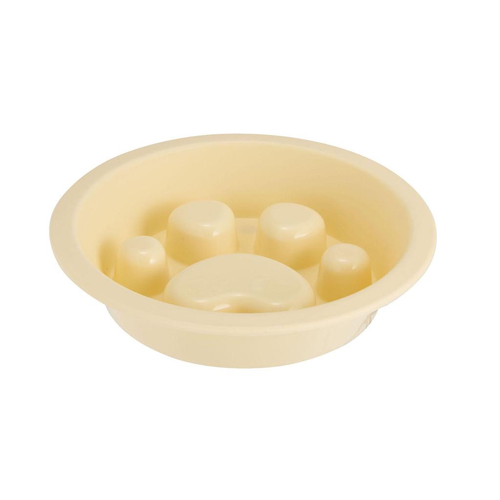 Dopamine Paw Print Non-Slip Slow Feeder Bowl - Cute Anti-Choking Pet Plate