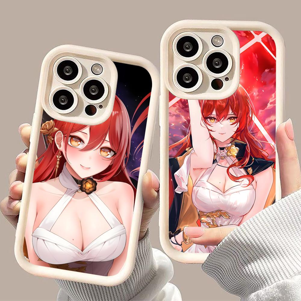 HSR Himeko Thicken TPU Mobile Phone Case for iPhone 17 16 15 14 13 12 11 Air Pro Max Plus Colorful Cover