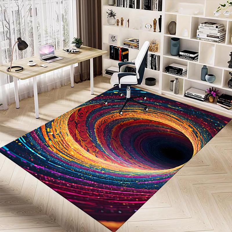 1PC Vortex Swirl Extra Large Non Slip Floor carpet, Office, family, bedroom, Studio   Large Area Rug Indoor Rugs, , Vibrant Colors