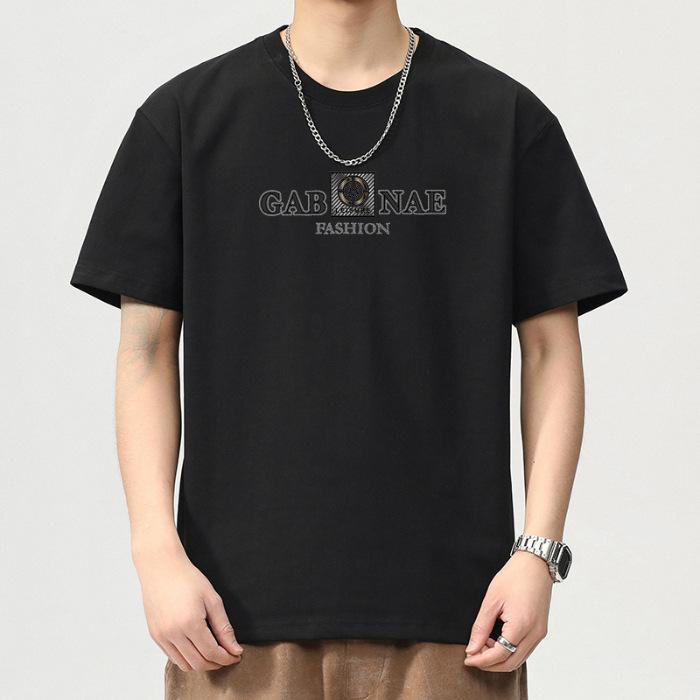 Updated Summer Mens Round Neck Printed Short-sleeved T-shirt Thin Leisure Youth Half-sleeved Top M