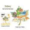 Maple Leaf Metal Fridge Magnet: National City Souvenir & Cultural Craft