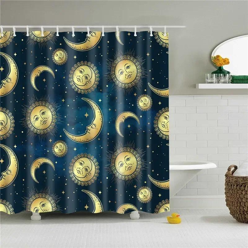 3D Scenic Landscape Seaside Beach Trees Flowers Shell Bath Curtain Shower Curtains for Bathroom Waterproof Polyester Frabic Hook