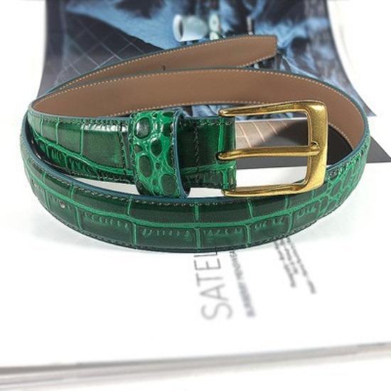 New Simple and Versatile Crocodile Pattern Women's Belt Decorative Skirt Fashionable Casual Trousers