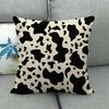 Black And White Leopard Print Spots Digital Printing Short Plush Pillow Covers For Car Sofa Office Cushion Cover Home Goods