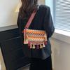 Pattern Tassel Wavy Single Shoulder Underarm Bag Ethnic Style Women Gift Fashion