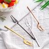 8Pcs Stainless Steel Flatware Set Rose Gold Fork Spoon Portable Tableware Mirror Polish Lightweight Cutlery