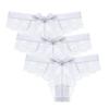 3 Pcs/Lot Women's Lace Bow Thongs Sexy Low Waist Panties Underpants