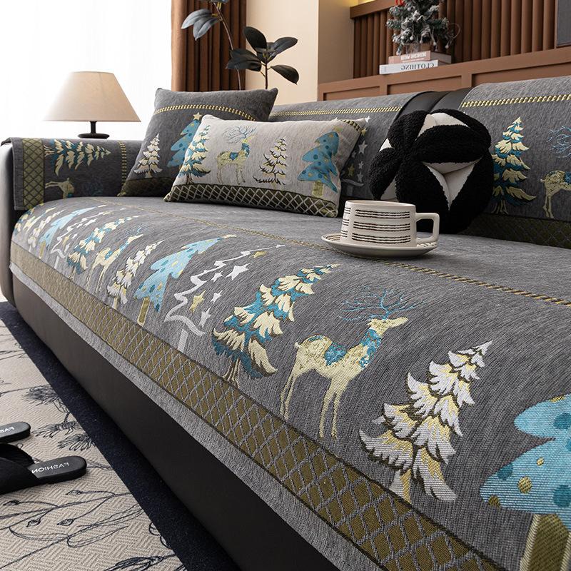 New Sofa Cushion, Universal In All Seasons, Non-Slip And Dirt-Resistant Seat Cushion, Straight Row Sofa Cover, Cloth Towel, Advanced Sense