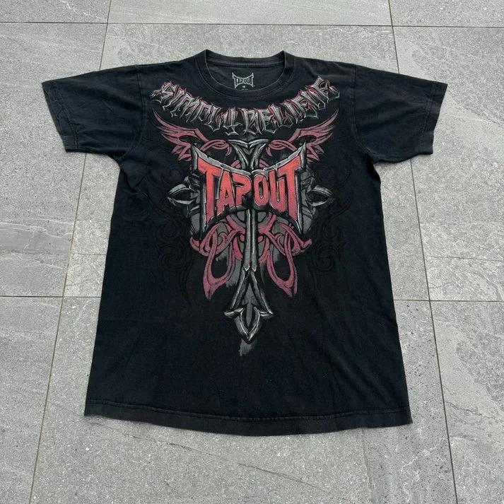 2026 2000s Spartan Red Tričko Pánské Dámské Street Americká Móda Retro Potisk Tričko Hip Hop Streetový Trend Pár Triček Y2K
