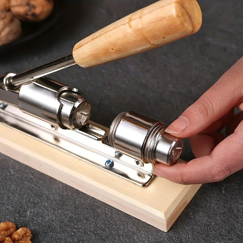 Heavy Duty Stainless Steel Nut Cracker with Efficient Lever Mechanism Powerful Crushing Mechanism for Walnuts,Hazelnuts,Almonds,Christmas Gifts