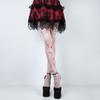 Printed Red Blood Ghost Head Small Net White Halloween Party Leggings Fishing Net Small Mesh Socks