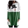 Plus Size Women Long Sleeve Christmas Printed  Tops Tee T-Shirt Blouse