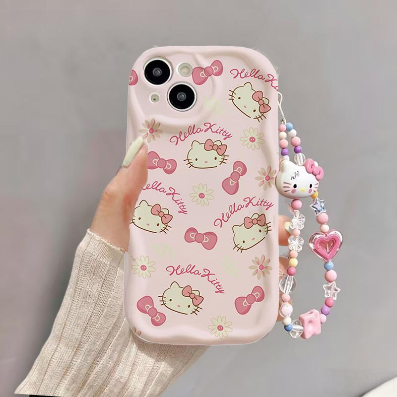 Cute Hello Kitty Chain Bracelet Casing For Huawei Honor 600 400 Lite Pro X9B X8C X8B X8A X9D X7D X7B X7A X6B X6C 90 Lite 5G Case
